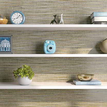 FunStick 24"x200" Grasscloth Peel and Stick Wallpaper Textured Brown Fabric Linen Wall Paper Roll Self Adhesive Removable Faux Grasscloth Contact Paper for Bathroom Bedroom Accent Wall Cabinet Drawers - color: Taupe Brown, size: 24" x 200"
