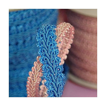 Paper Mart Navy Cotton Herringbone Gimp Braid Trim, 5/8" x 10Yd