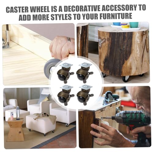 YARNOW Furniture Caster Wheels Brake Feature 4 Casters