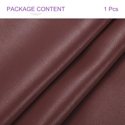 DMiotech 1 Pack 8 Inch x 53 Inch Faux Leather Sheet Furniture Cover Fabric Skin Chocolate PU Leather Roll for Handmade DIY Craft Projects - color: Chocolate, size: 8 Inch x 53 Inch