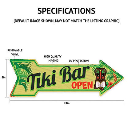 MightySkins Peel and Stick Art Removable Antiques Decal Decor 24" Directional Sticker Vinyl Wall Decals - size: 8" X 24"