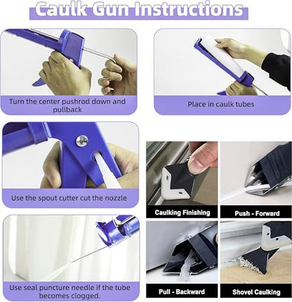 Caulking Gun，Smooths No-drip Silicone and Caulking Tools