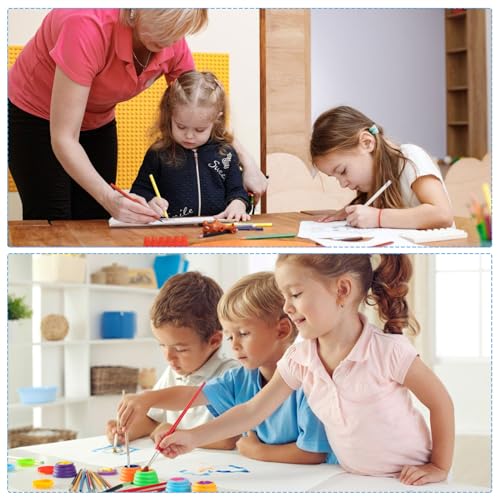 PATIKIL 16Pack Geometry Painting Stencils Paint Stencils Colorful