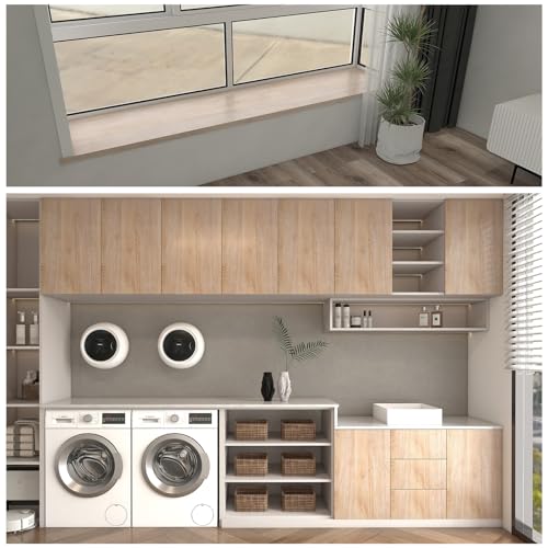 Peel and Stick Wallpaper Contact Paper Wood Oak Wood Grain Contact Paper Thicken Textured for Cabinets and Drawers Countertops Waterproof Self Adhesive Vinyl 17.7" x 393" - color: Natural Oak, size: 17.7"W x 393"L