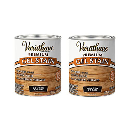 Varathane Premium Golden Pecan Gel Stain - color: Golden Pecan, size: Quart (Pack of 2)