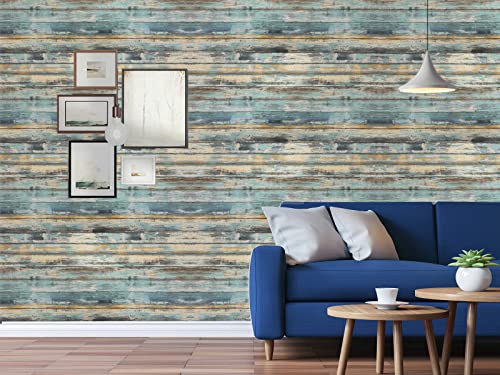 Dimcol Wood Contact Paper 15.7"x236" Self-Adhesive and Removable Wallpaper - size: 15.7" x 236"