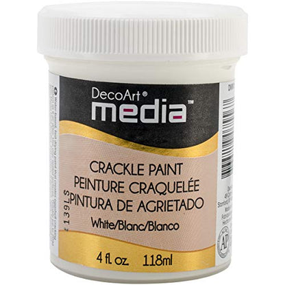 Deco Art Media Crackle Paint, 4-Ounce, White - color: White