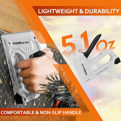 THINKWORK Light Duty Staple Gun - Upholstery Staple Gun for Wood - color: Grey