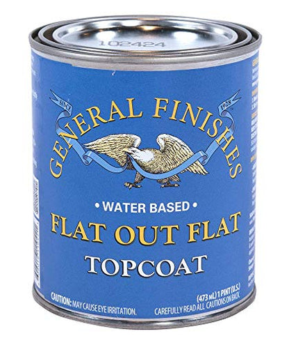 General Finishes Flat Out Flat Topcoat, Pint - size: 16 Fl Oz (Pack of 1)