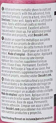 DecoArt Acrylic 2 Ounce, Pink Tourmaline Extreme Sheen Paint, - color: Pink Tourmaline, size: 2 Fl Oz (Pack of 1)