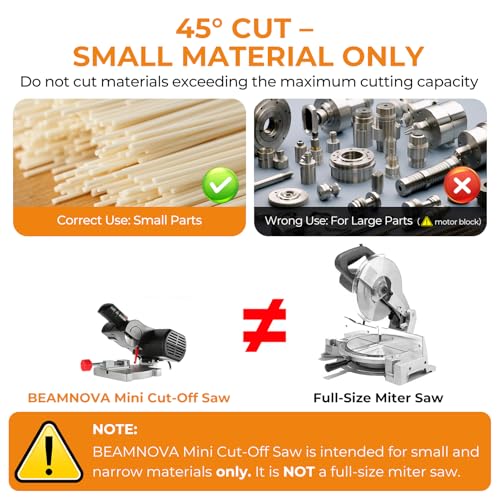 BEAMNOVA Mini Cut-Off Saw for Crafts, 2” Blade Precision Hobby Cutter