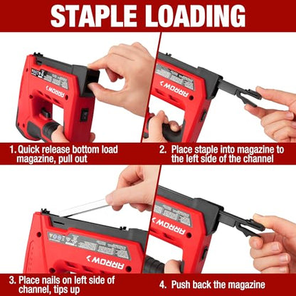 Arrow Electric Staple Gun, 5 in 1 Cordless Stapler with 3000Pcs Staples