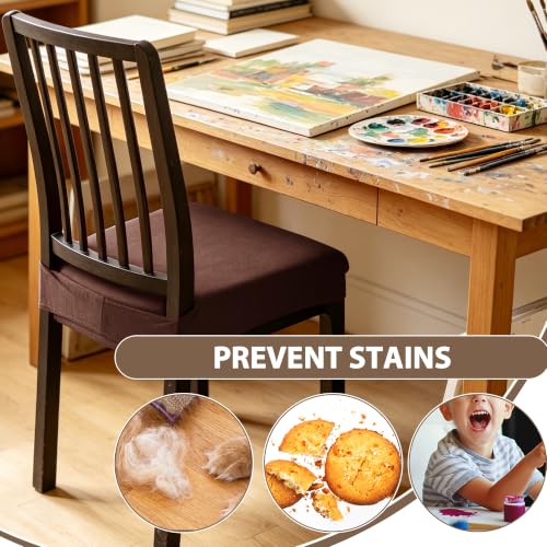 FUANGUI Dining Chair Covers Set of 4, Kitchen Chair Seat Covers - color: 06