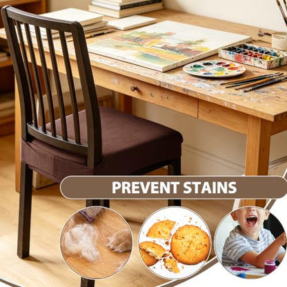 FUANGUI Dining Chair Covers Set of 4, Kitchen Chair Seat Covers - color: 06