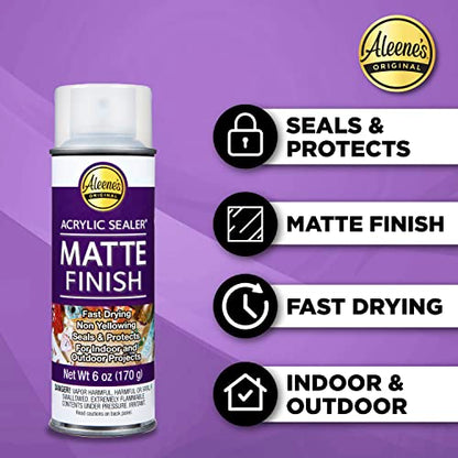 Aleene's Spray Acrylic Sealer, Matte Clear Finish, 6 oz - color: Clear - Matte