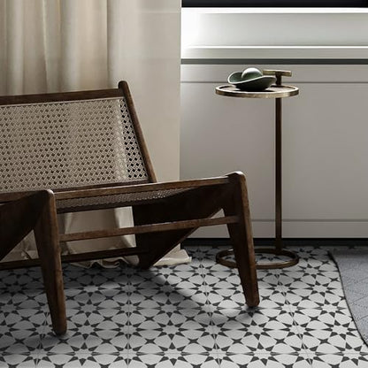 16-Sheet Peel and Stick Floor and Wall Tile for Bathroom Kitchen Shower, 9" x 9" Marrakech SPC Self-Adhesive Vinyl Flooring, Patterned Groutable Backsplash Tile, Cover 9.12 Sq Ft. - color: Marrakech