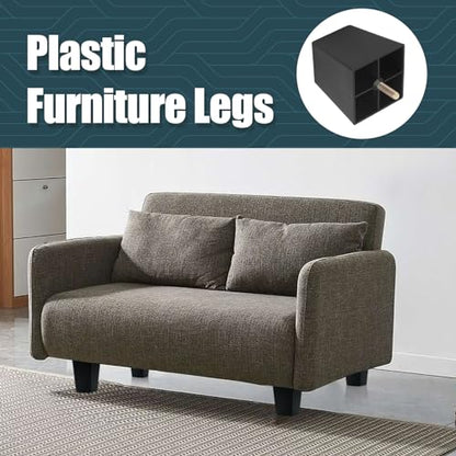 Luomorgo 3 Inch Plastic Table Legs, Black Couch Leg, 4 Pcs - color: Square Tapered, size: 3 Inch