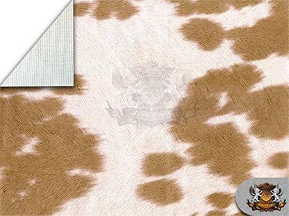 Suede Velvet Cow Print Fabric Udder Madness Upholstery 54" Wide Sold by The Yard (Mocha) - color: Mocha