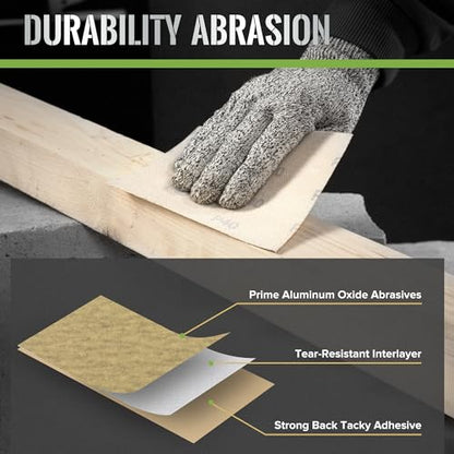 1/4 Sandpaper Sheets 180 Grit 4.5 x 5.5 Inch Sandpaper for Palm Sanders 40PCS Sandpaper Sheets for Car and Woodworking - style: 180grit