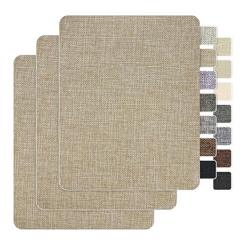 BESEZX Linen Fabric Repair Patch Upholstery Patch 3 PCS 9 * 11 Inch - color: Cocoa Color, size: 9*11 inch