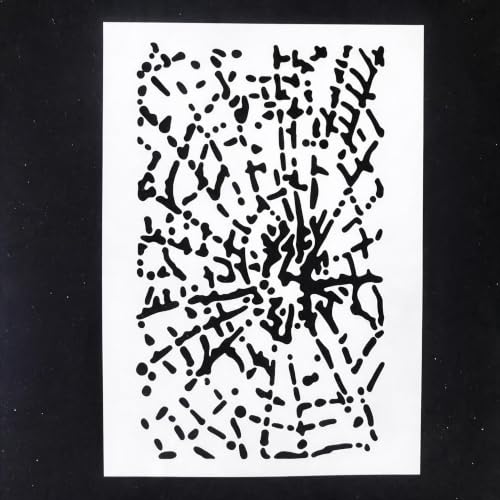TIAMECH A4 Reusable Abstract Splatter Texture Stencil for Painting - color: Abstract Splatter Texture