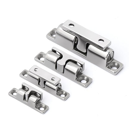 2Pcs Cabinet Door Catch, Solid Stainless Steel Adjustable Ball Tension Roller Catch Cabinet Door Double Ball Tension Catch with Screws for Ship Yacht RV (50MM) - size: 50MM