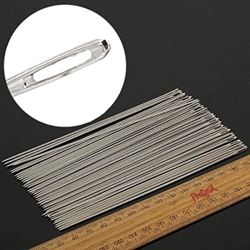 Ourhommie 6-Inch Long Upholsterer Needle Large Eye Hand Sewing Needles