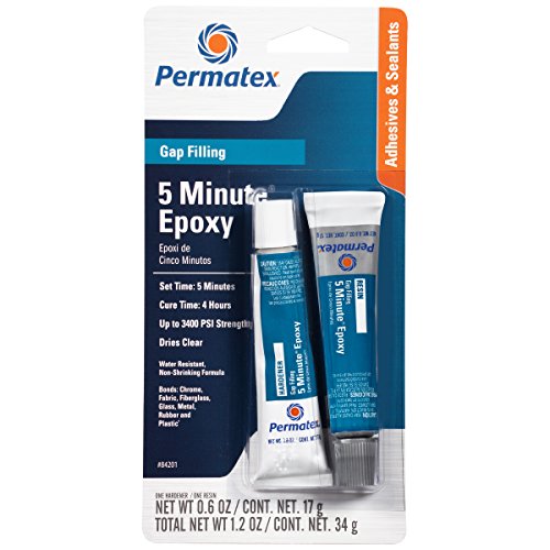 Permatex 84201-12PK PermaPoxy 5-Minute General Purpose Epoxy - Two 0.6 oz. Tubes, (Pack of 12) - size: 1.2 Ounce (Pack of 12), style: Liquid
