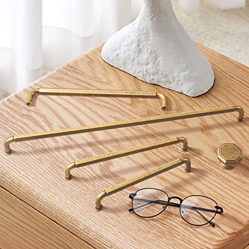 Goo-Ki 6 Pack 7-1/2 Inch （192mm） Cabinet Pulls Antique Brass Zinc Alloy Kitchen Drawer Pulls Drawer Handles 8 Inch Length 2201-GT-192 - color: Antique Brass, size: 7-1/2 inch Hole Centers