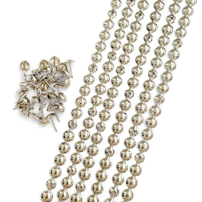 5Meters Upholstery Tacks Strips/Decorative Nail Trims(9.5mm Nickel) - color: 9.5mm Nickel