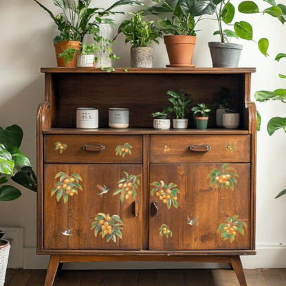 Peacoblue Chinese Aesthetic Loquat Rub On Transfers for Furniture 6"x12" - style: Chinese Aesthetic Loquat