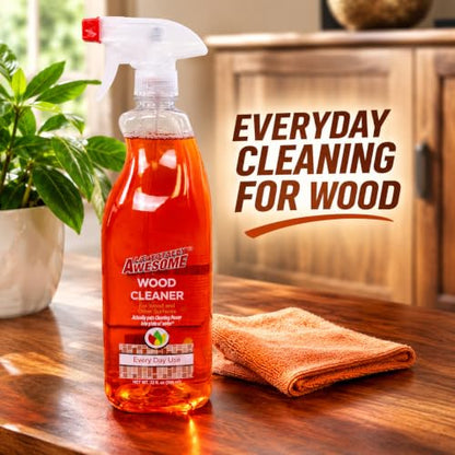 La's Totally Awesome Wood Cleaner Spray for Wood Furniture, Tables, Cabinets, Shelves & More, Everyday Wood Surface Cleaner, 32 Fl Oz, Pack of 3 - size: 32 Fl Oz (Pack of 3)