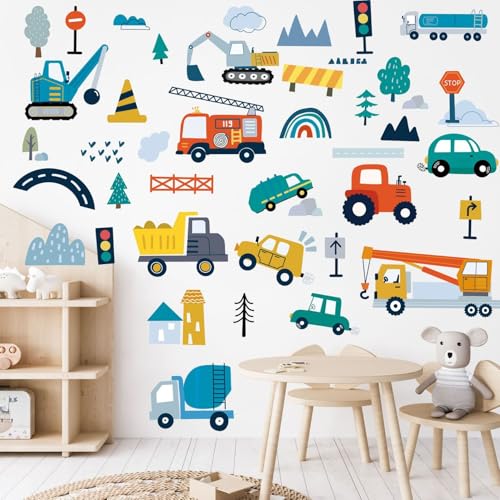 Construction Vehicles Wall Decals, 10 Sheets - color: Vehicles