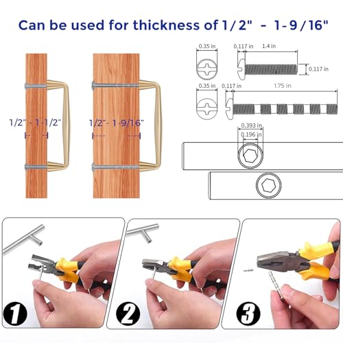 Ravinte Champagne Bronze Cabinet Handles Solid Handles,3-3/4 Inch,10 Pack - color: Champagne Bronze, size: 3-3/4 Inches Hole Center