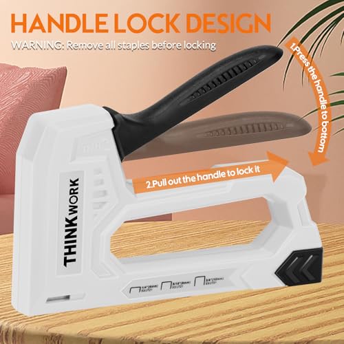 THINKWORK Light Duty Staple Gun - Upholstery Staple Gun for Wood - color: Grey