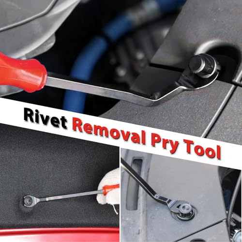 Doaho 8Pcs Auto Trim Disassembly Tool Set with Storage Bag - Red - color: Red -8Pcs Trim Removal Tool Kit