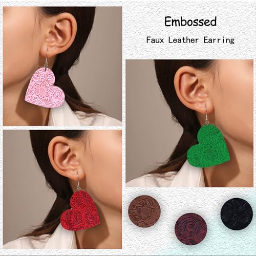 Ramya Embossed Faux Leather Sheets Fabric 12" x 53",for Handmade DIY Bows Wallet Sewing,Leather Earring Crafts Projects (Maroon Red) - color: Maroon Red