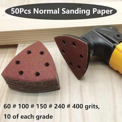 FOWOK 138Pcs Oscillating Tool Sanding Pads Kit for Finishing Detail Sanding - style: 138Pcs