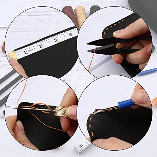 Yizzvb 46 Pcs Leather Stitching Sewing Kit, Leather Sewing Tools Kit - color: 46 Pcs