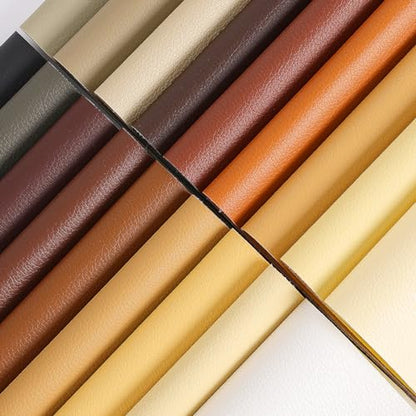 18 Pieces Faux Leather Sheets 8×12 inches Deep Brown - color: Multicolor-deep Brown