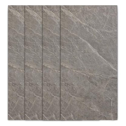 Dundee Deco Faux Stone Wall Panels, Dark Grey, 2x4 ft, 4 Pack - color: Dark Gray, size: 31 sq ft; 24" x 47", Pack of 4