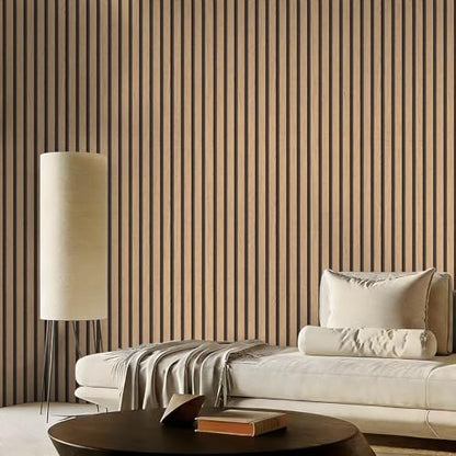 myforHD Wallpaper Peel and Stick Wood Grating Stripe Self-Adhesive Wallpaper Faux Wood Contact Paper Wood Slats Self Adhesive Wall Paper PVC Vinyl Film Removable Waterproof 17.3" x 393" - color: Wood E, size: 17.3" x 393.7"
