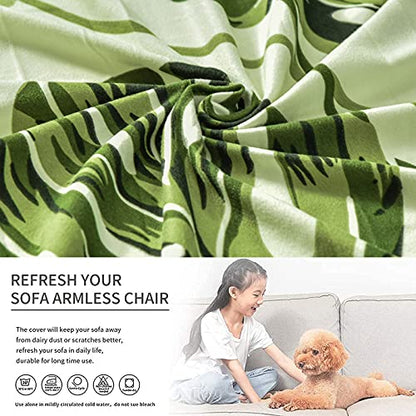 Eco-Ancheng Armless Chair Slipcover Removable Armless Accent Chairs Covers Washable Armless Slipper Chair Slipcover Printed Armless Chair Furniture Protector Covers for Living Dining Room Hotel - color: A16