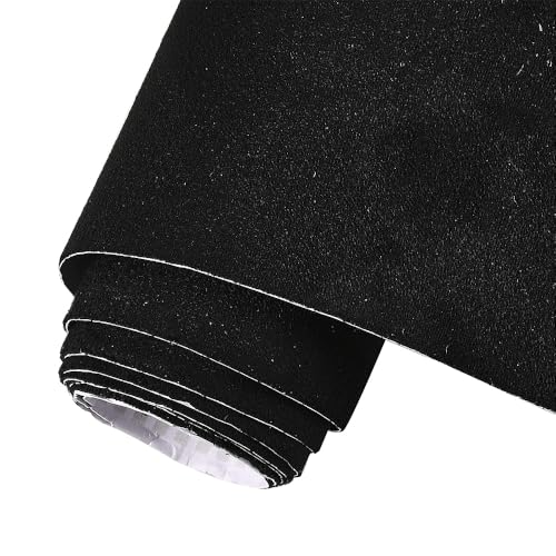 Suede Car Vinyl Wrap, Stretch Adhesive Film, Black, 19.69"x 60" - color: Black, size: 19.69" x 60"