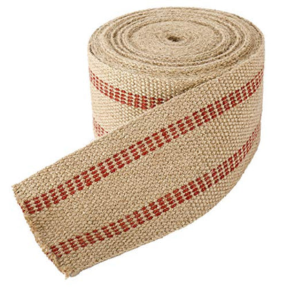 YaeCCC Jute Webbing,Upholstery Webbing for Chair,3.5"x10Yd Upholstery Strap - color: red, size: 3.5" x 10 Yd