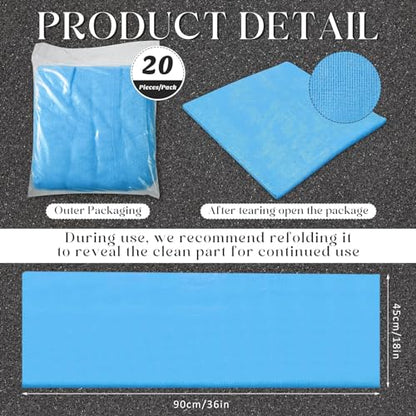 Maxcheck 100 Pcs Sticky Tack Cloth, Heavy Duty 24 x 20 Mesh, Blue - color: Blue