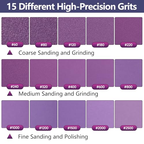 30-Sheet Premium White Corundum Wet Dry 800 Grit Sandpaper - size: 9 x 3-2/3 Inch, style: 800 Grit