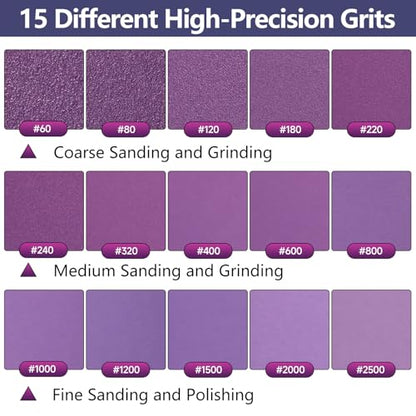 30-Sheet Premium White Corundum Wet Dry 800 Grit Sandpaper - size: 9 x 3-2/3 Inch, style: 800 Grit