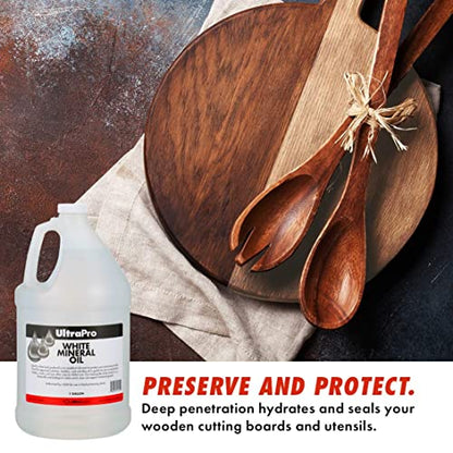 UltraPro Food Grade Mineral Oil, Case of 4 Gallons, NSF Approved White - size: 4 x 128 Fl Oz