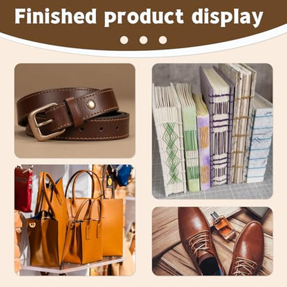 Jupean Waxed Thread for Leather Threads Wax Thread for Leather Sewing - color: Nature Color